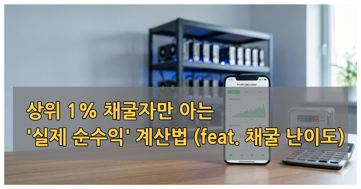 2026년 가상화폐 채굴 수익 계산기 및 전기세 제외 실제 순수익 분석 가이드